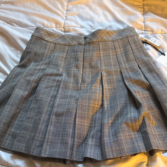 Aritzia Black and White Plaid Skater Skirt - Picture 1 of 4